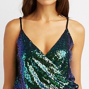 Sequin crop top